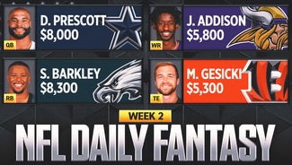Next Story Image: NFL DFS Week 2: Best Picks, Lineup Advice and Value Plays
